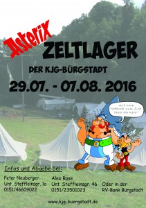 Plakat Zeltlager 2016